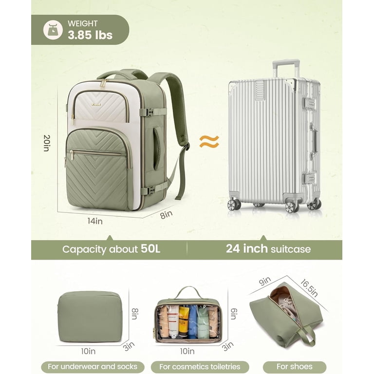 Personal Item Travel Backpack for Women Men, Flight Approved Carry On Luggage LOVEVOOK Travel Backpack Carry on Flight Approved 40L  main image 4