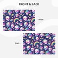 thumbnail image 3 of Placemats Set Of 4 / 6, Skull Mushroom Rainbow Space Placemats For Dining Table Indoor/Outdoors Heat Resistant Washable Placemats 18" X 12", 3 of 8
