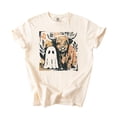 thumbnail image 4 of Ghost and Highland Cow Halloween Shirt for Women & Teens Cute Spooky Fall Graphic Tee Ivory Shirt Adult Large, 4 of 4