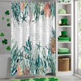 thumbnail image 4 of Shower Curtain, Ocean Gradient Green Seaweed Waterproof Shower Curtain Set with Hooks for Bathroom Showers,Stalls and Bathtubs,36x72In Summer Starfish Conch, 4 of 9