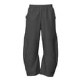 thumbnail image 5 of GUACER Womens Wide Leg Cargo Pants High Waisted Elastic Casual Trousers with Knee Detail Streetwear Fashion Pants, 5 of 7