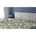 thumbnail image 5 of Ambesonne Floral Fitted Sheet, Meadow Sunflowers Bluebells, Full Size, Fern Green Rose and Yellow, 5 of 5