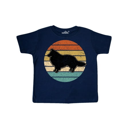 

Inktastic Sheltie Dog Gift Retro Gift Toddler Boy or Toddler Girl T-Shirt