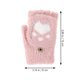 thumbnail image 2 of Warm Knitting Gloves 1Pair Pink Women Mitten with Durable Elasticity and Faux, 2 of 3