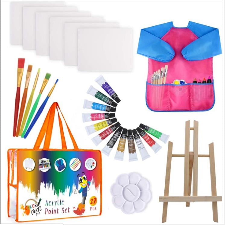 Children's Painting Tool Set, DIY Art Supplies Gift Bag, Creative ...