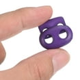 thumbnail image 4 of 0.8x0.9" Cord Locks Double Hole Spring End Toggle Stopper, Purple, 30 Pack, 4 of 5