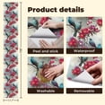 thumbnail image 5 of Chinoiserie Peel and Stick Wallpaper Elegant Botanical Wall Art Featuring Blossoms Gold Birds Wall Paper 17.7in x 9.8ft Self Adhesive Removable Renter Friendly Wallpaper for Bedroom Cabinets, 5 of 8
