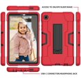 thumbnail image 4 of REQO Case for Galaxy Tab A7 Lite 8.7 Case, Heavy Duty Rugged Full-Body Hybrid Shockproof Drop Protection Cover for Samsung Galaxy Tab A7 Lite 8.7 2021 Model SM-T220 / SM- T225 (3-Red+Black), 4 of 7