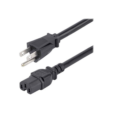 StarTech.com Model PXT515C158 8 ft. Black Heavy Duty 14 AWG Computer Power Cord - NEMA5-15P to C15 Male to Male