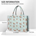 thumbnail image 3 of Large Capacity Tote Bag,Blue Highland Cow Flower Pattern Handbag Fashion Luxury Tote Bag,15.7"x13"x 5.1" Inches,Laptop Compatible, 3 of 6