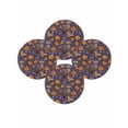 thumbnail image 7 of 15 Inch Round Placemats Set of 4, Orange Purple Spring Floral Non Slip Heat Insulation PP Table Mats, Vintage Botanical Summer Flower Washable Place Mats for Kitchen Dining Party Table Decor, 7 of 7