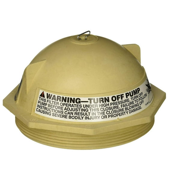 Pentair 154559 Pool and Spa Fiberglass 6-inch V Thread Closure Replacement, Sand
