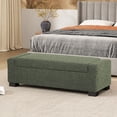 thumbnail image 2 of 50" Ottoman Bench in Textured Fabric, Rectangular Design with Hinged Lid for Seating, Footrest, and Hidden Storage, Perfect for Living Room, Bedroom, or Entryway, 2 of 9