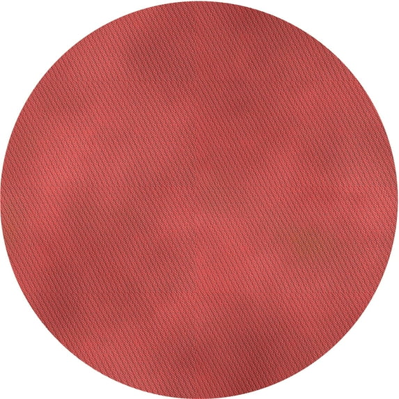 Ahgly Company Machine Washable Indoor Round Transitional Red Area Rugs, 3' Round