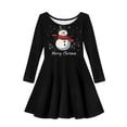 thumbnail image 4 of DISNIMO Girls Merry Christmas Dress Kids Snowman Dress for Girls Long Sleeve Fall Dress Kids Photoshoot Dress Girls 3-4 Dress Children Skater Dress Girls Polyester Dress Girls Loose Dress Midi, 4 of 6