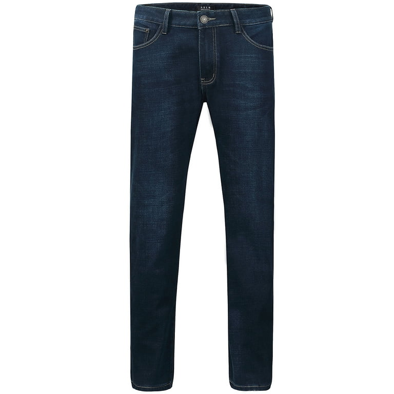 SSLR Men's Regular Fit Straight Leg Thermal Fleece Lined Jeans Pants Warm  Denim 