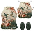 thumbnail image 2 of Binienty Hummingbird Flower Gaming Chair Covers Scratchproof Elastic Classic Seat Cushion Protectors Slipcover 4 Piece for Home, Office Decorations, 2 of 8