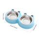 thumbnail image 3 of Forma de rana con cuenco doble de acero inoxidable – Comedero de agua para perros elevado antideslizante, cuencos desmontables 2 en 1, grado alimentario, para mascotas pequeñas y medianas azul, 3 of 6