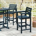 thumbnail image 4 of Gymax Patio Bar Stools Set of 4 Tall Adirondack Chair w/ Backrest Armrests & Footrests Navy, 4 of 9