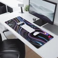 thumbnail image 2 of Colorful LinesLine Theme&nbsp;mouse Padswaterproofnon Slip&nbsp;for Office Home Work GamingmousepadRubber Base Mousepad with Stitched Edges 31.5x11.8inches, 2 of 7