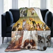 Personalised Photo Blanket Customized Throw Blankets with Picture Names Text for Lovers Family Birthday Gifts for Adults Baby Boys Girls Pet 2 Collage Images,60x50 inch (150x125cm)