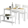 thumbnail image 1 of SogesPower Dining Table Set for 4, Kitchen Table with 2 Chairs and 1 bench, Use for Living Room Dining Room Kitchen, White, 1 of 7