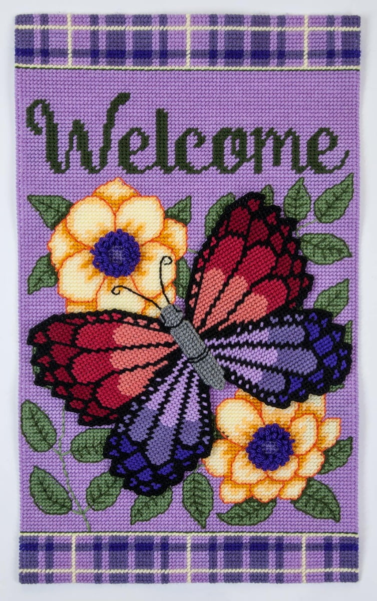 Mary Maxim Summer Flutter Wall Hanging Plastic Canvas Kit