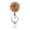 Orange, variant on Keychains Retractable Badge Holder for Teachers and Students Lightweight Card Reel with Key Ring and Belt,1.26 inch,Orange
