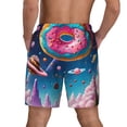 thumbnail image 2 of Lsque Mens Swim Trunks Colorful Donut Pattern - Bathing Suit Compression Liner - Beach Swim Shorts Swimwear - (S-3XL) - Stretch Quick Dry -3X-Large, 2 of 9