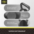 thumbnail image 5 of Athletic Works 35lb Kettlebell, Casting Iron, Durable Black Hammertone Finish, Black, 5 of 9