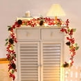 thumbnail image 3 of Inteprter Guirnalda artificial de Navidad Decoraciones Fiesta Decoración del hogar Puerta Festival de vacaciones Guirnaldas de Navidad colgantes Kits de decoración para fiestas Tipo B, 3 of 6