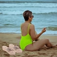 thumbnail image 2 of ColoMX 1 par de zapatos de playa antideslizantes, zapatos con suela deslizante, chanclas, zapatos de diamantes de perlas para mujeres de verano (tamaño rosado 38 24.0CM, 7US, 4.5UK, 38EU, 9.432Inch), 2 of 8
