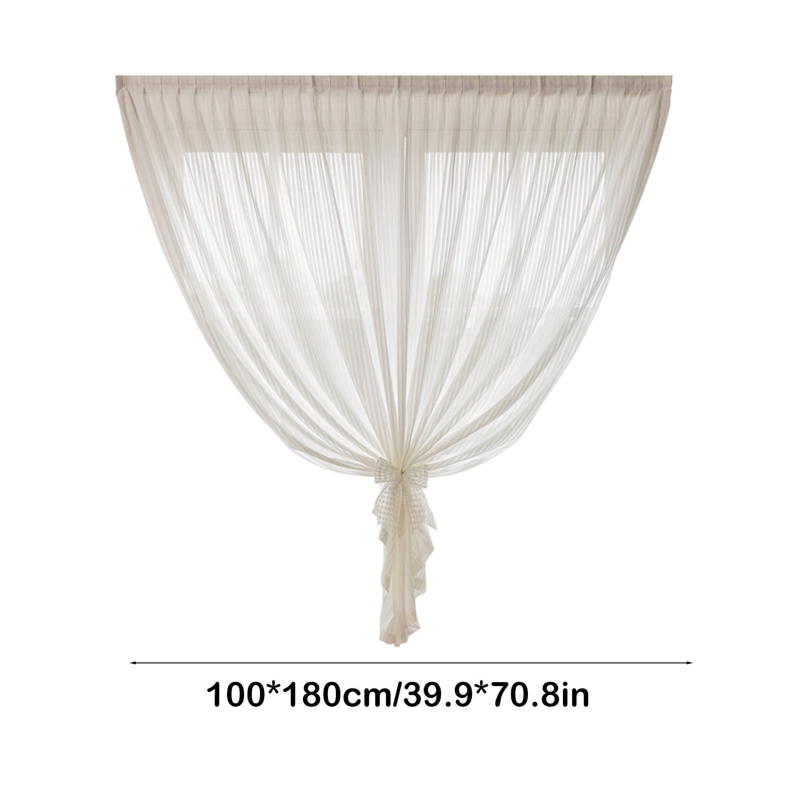 JVBTVB No Drill Adhesive Polyester Blinds - Sheer Window Curtains for Bedroom & Balcony, Semi-Transparent Light Filtering, Pleated Texture (39x47/39x59/39x71 inch, White)