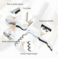 thumbnail image 3 of Uxcell 4 Pcs 4.8" Wine Openers Waiter Corkscrew Wine Bottle Opener, White, 3 of 7