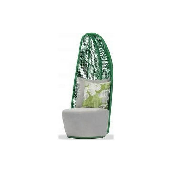 Whiteline Modern Living Basil Outdoor Chair, Green/Light Grey