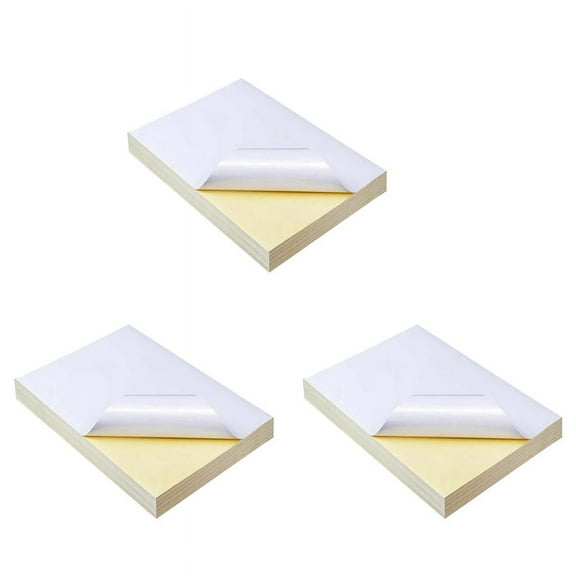 150 Sheets A4 White Self Adhesive Waterproof Sticker Label Glossy Paper for Inkjet Printer Copier