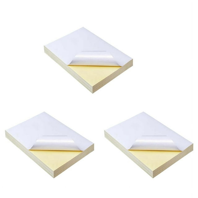 150 Sheets A4 White Self Adhesive Waterproof Sticker Label Glossy Surface Paper for Inkjet Printer Copier
