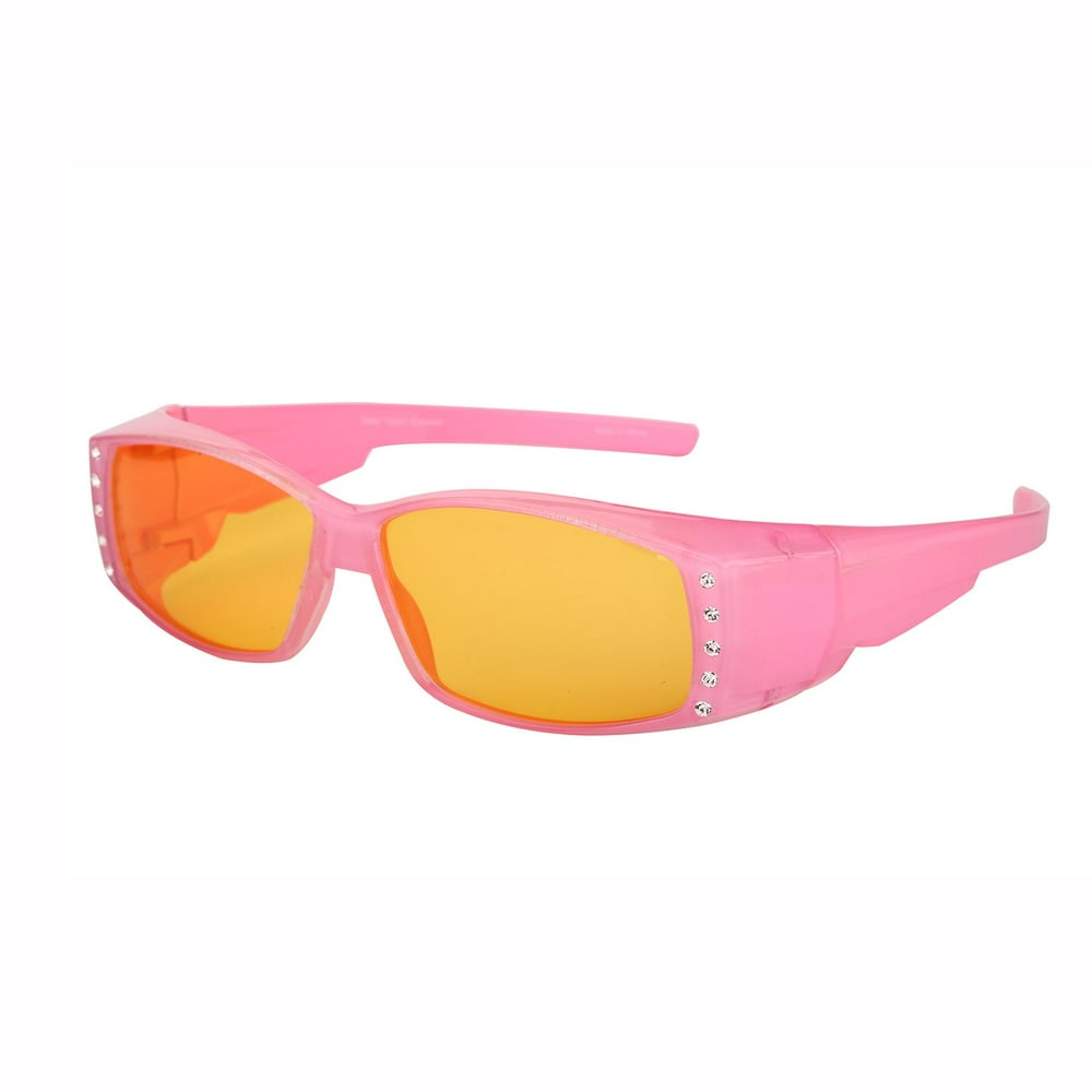 Womens Polarized Sunglasses that Fit Over your Prescription Glasses with Night Driving Lens Womens Polarized Sunglasses that Fit Over your Prescription Glasses with Night Driving Lens
