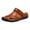 Yellow, variant on Mens Summer Casual Leather Sandals Breathable Tide Outdoor Beach Shoes