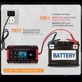 thumbnail image 4 of Mantenedor de batería Cola automático 12V 8A 24V 4A con pantalla LCD Mantenedor de motocicleta de coche 12v, 4 of 8