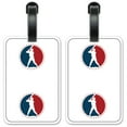thumbnail image 1 of Baseball Circle - Luggage ID Tags / Suitcase Identification Cards - Set of 2, 1 of 5