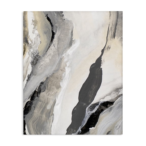 Stupell Industries Transitional Paint Stroke Movement Abstraction Grey Beige Canvas Art, 16 x 20, by Lanie Loreth