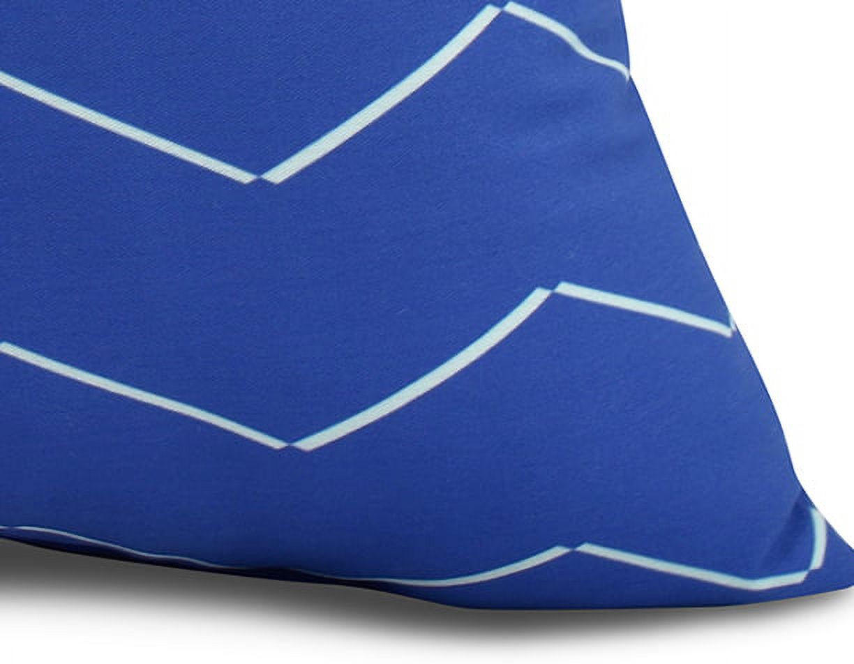 Simply Daisy, 16 x 16inch, Harlequin Stripe Geometric Print Pillow, Royal Blue