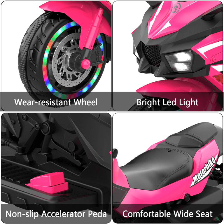 ZOGYMOZ 12V Electric Ride on Motorcycle Kids Motorcycle with