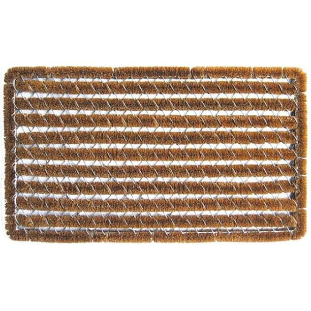 Entryways Rectangle Stripes 18 x 30 Boot Scraper Door Mat