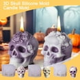 thumbnail image 3 of SharkTRUE New 3D Rose Flower Skull Candle Mold Silicone Soap Candle Polymer Plaster Office for Home Making Halloween and M0X3 Decorat, 3 of 9