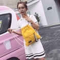 thumbnail image 4 of Canvas Backpack Drawstring Backpack Casual Backpack Drawstring Pocket Bag Fashion Small Bag Travel Day Pack for Women Men, 4 of 7