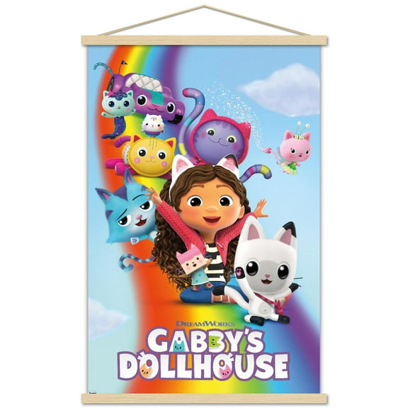 Gabby's Dollhouse - Key Art Wall Poster with Magnetic Frame, 22.375" x 34"