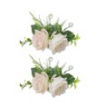 thumbnail image 4 of Ounissouiy 2 piezas decoración de pastel de bodas fiesta de compromiso de plantas rosas Type2 NO2, 4 of 6