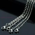 thumbnail image 2 of QQTDFG Wholesale 1.5/2/2.4/3.2mm Men/Womens Stainless Steel Silver Cross Chain Necklace-36 inch-2.4mm-5pcs, 2 of 5